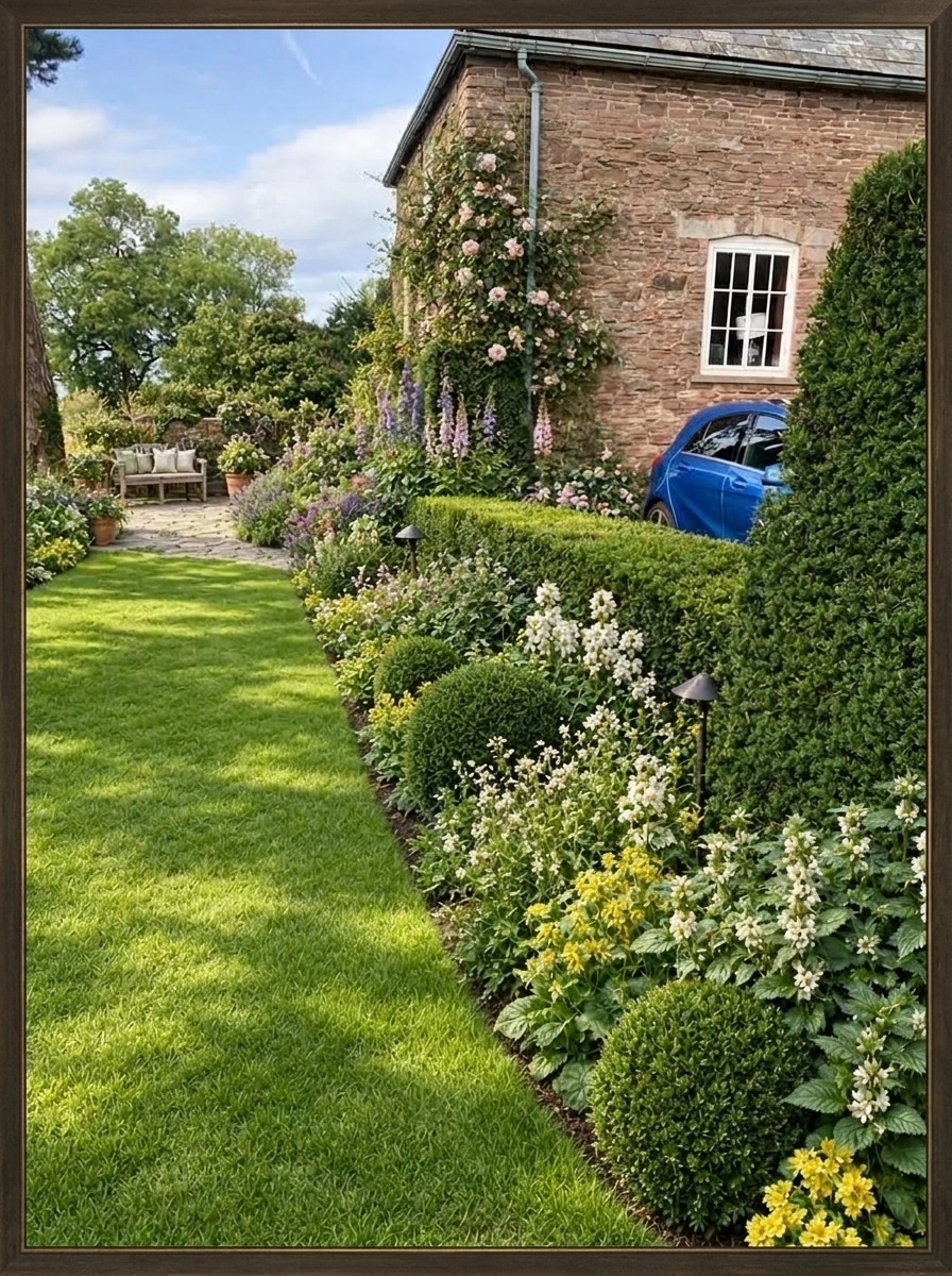 Landscape design in English Cottage Garden style — Yard by GenRoom AI