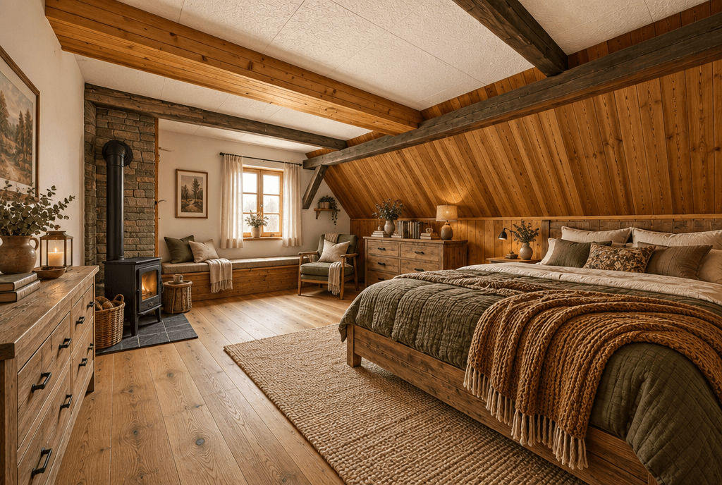 Rustic Bedroom design — interior photo by GenRoom AI