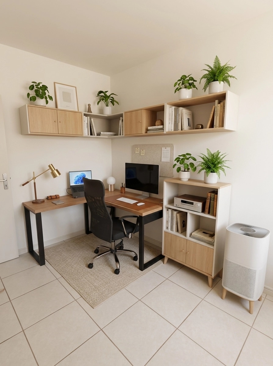 Interior design in Scandinavian style — home_office by GenRoom AI