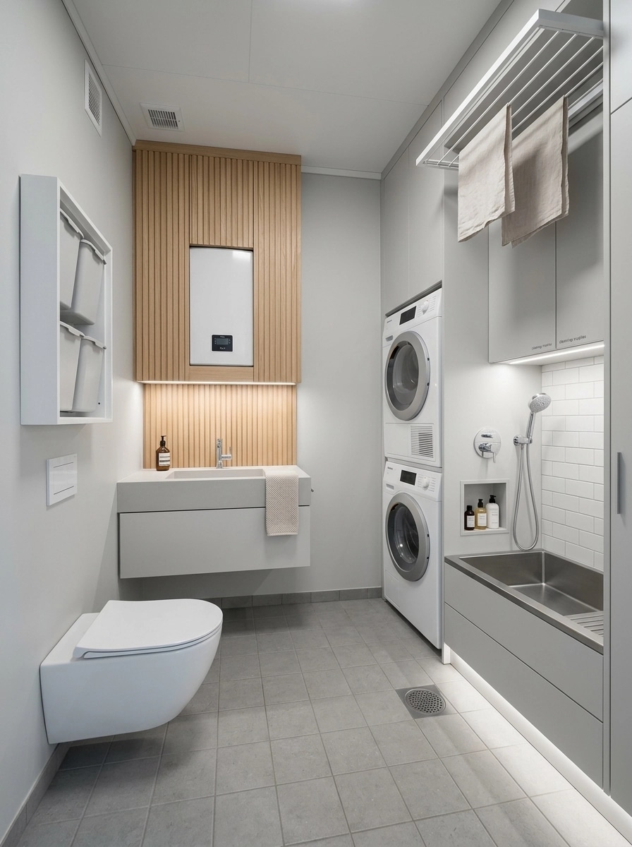 Interior design in Minimalism style — laundry by GenRoom AI