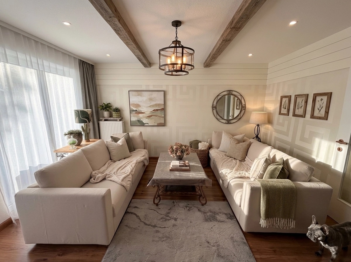 Modern Farmhouse Living Room design — interior photo by GenRoom AI