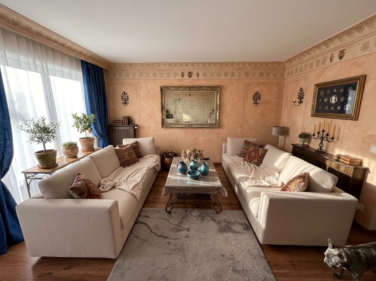 Diseño de interiores en estilo Mediterranean — Salón por GenRoom AI