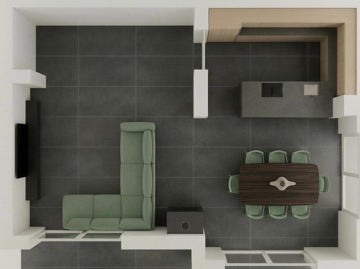 Interior design in Minimalism style — Living Room by GenRoom AI