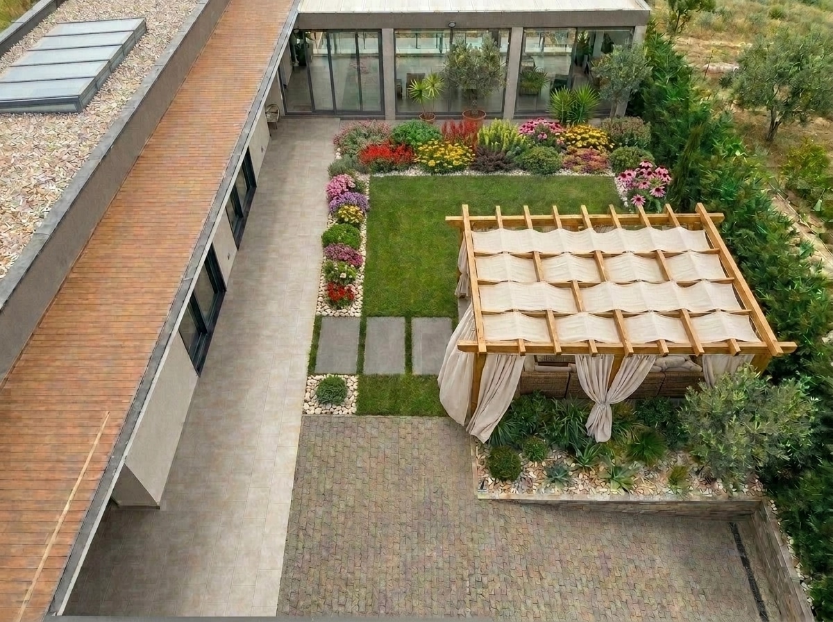 Landscape design in Contemporary Yard style — Yard by GenRoom AI