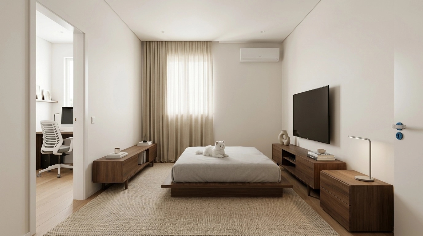 Minimalism Bedroom design — interior photo by GenRoom AI