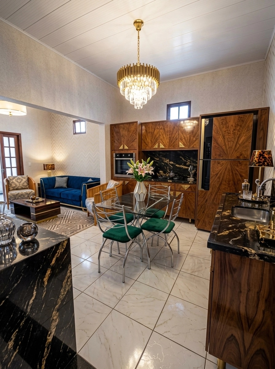Art Deco Living Room design — interior photo by GenRoom AI