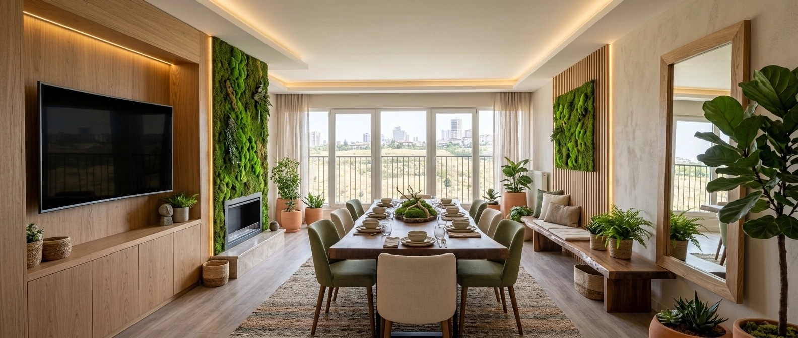Interior design in Biophilic style — dining_room by GenRoom AI