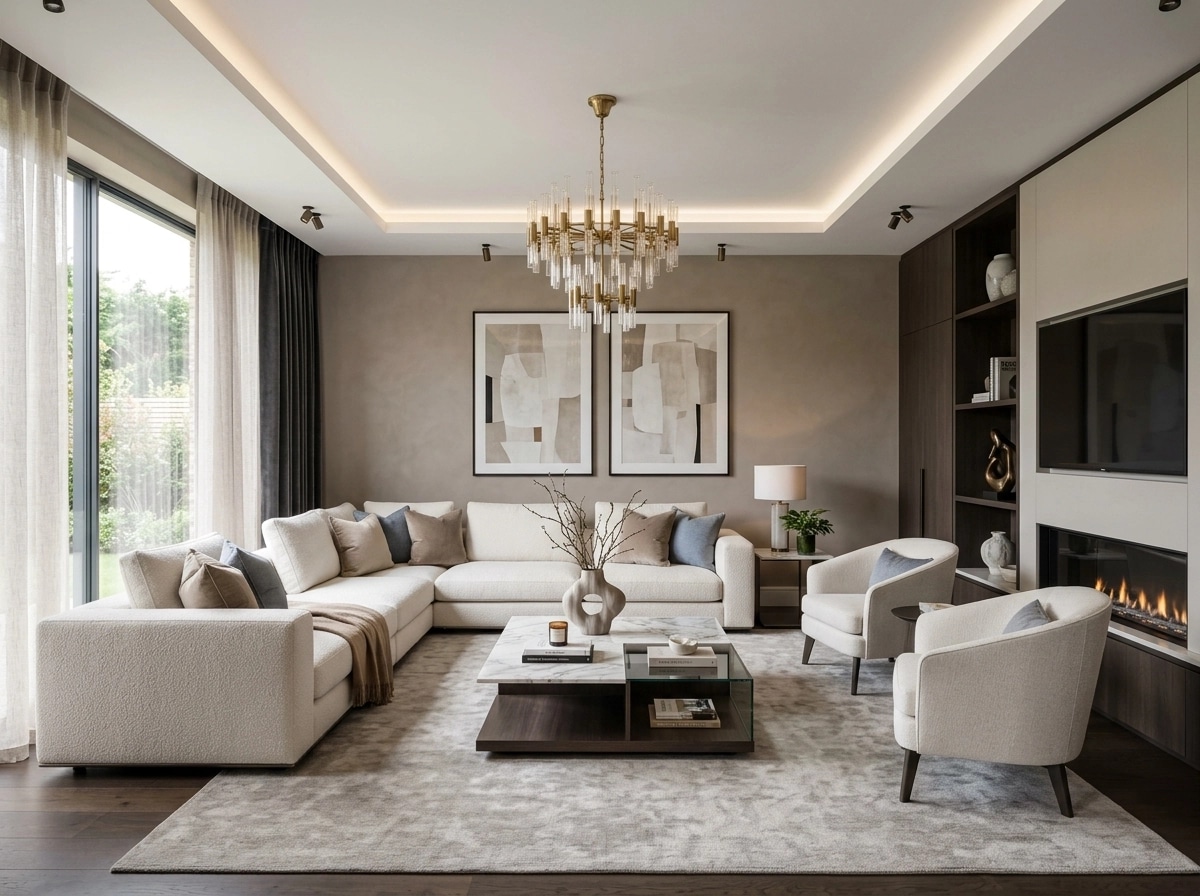 Interior design in Contemporary style — Living Room by GenRoom AI
