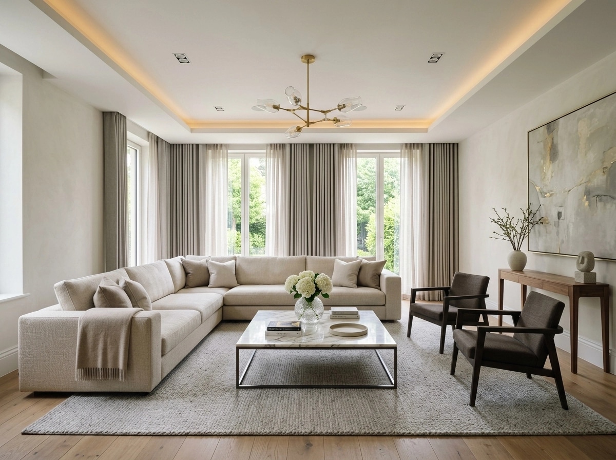Minimalism Living Room design — interior photo by GenRoom AI
