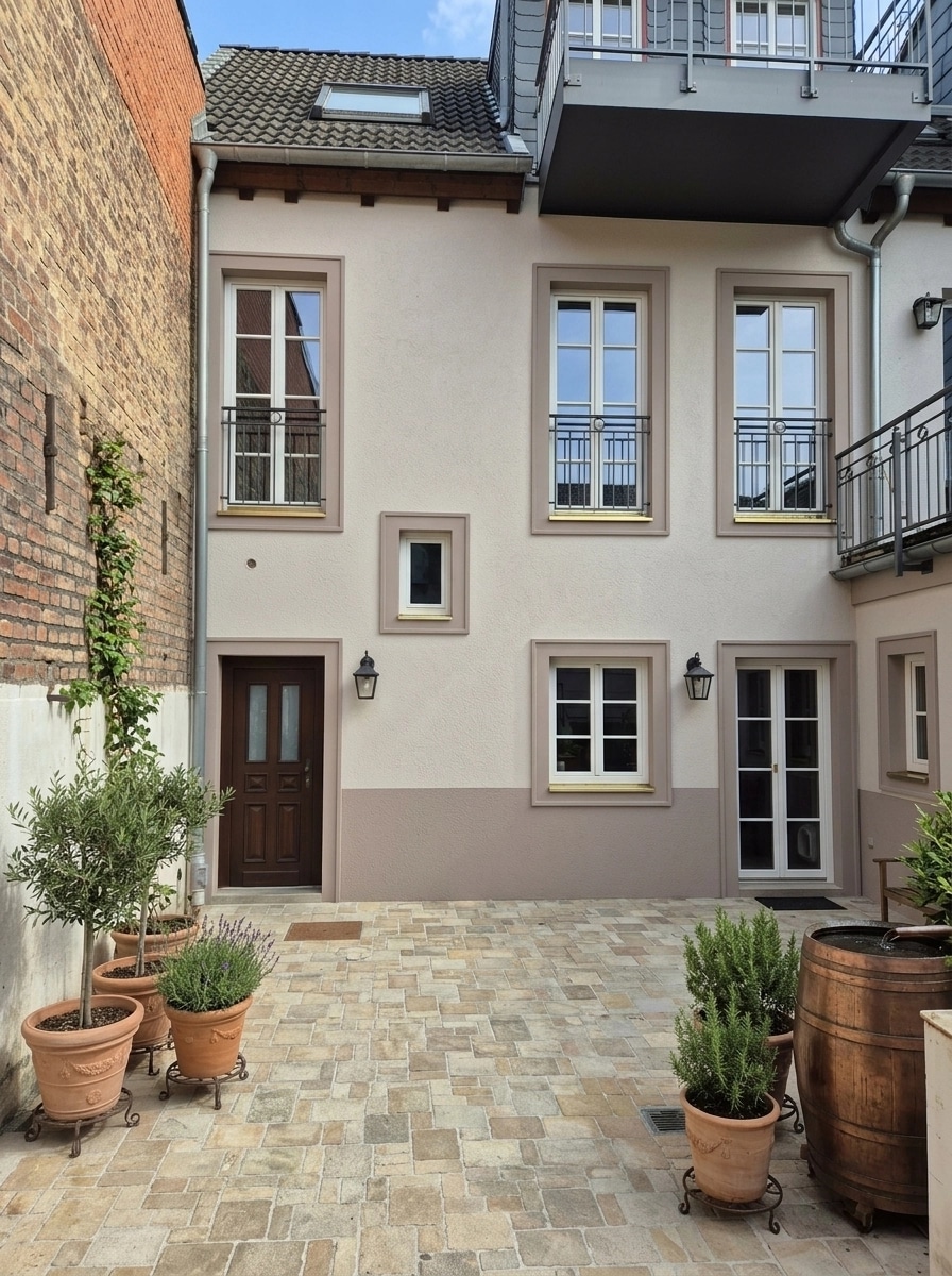 Facade design in Mediterranean Facade style — photo by GenRoom AI