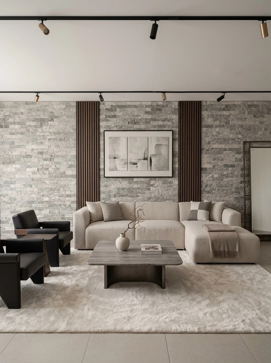 Interior design in Minimalism style — Living Room by GenRoom AI