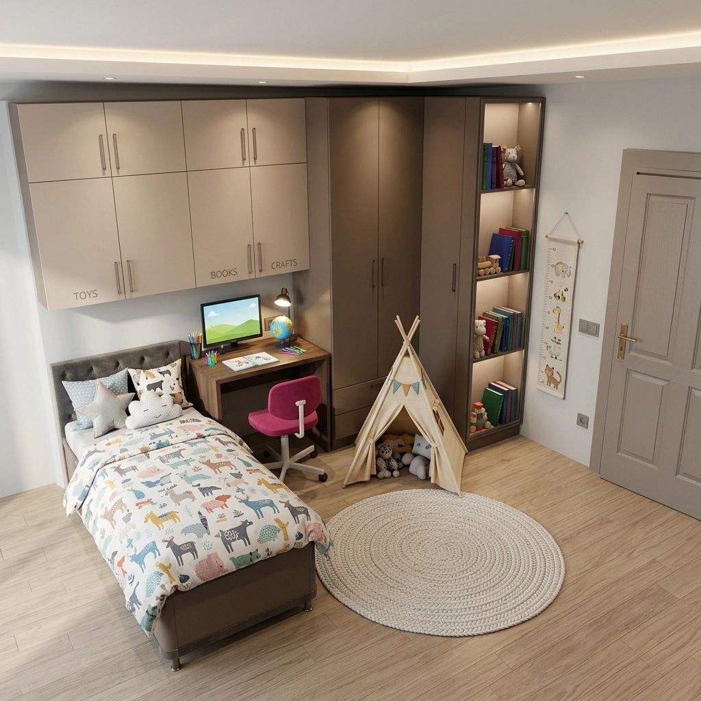 Scandinavian Habitación Infantil design — interior photo by GenRoom AI