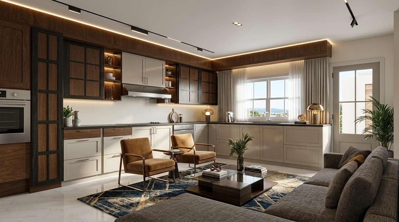 Interior design in Contemporary style — Living Room by GenRoom AI