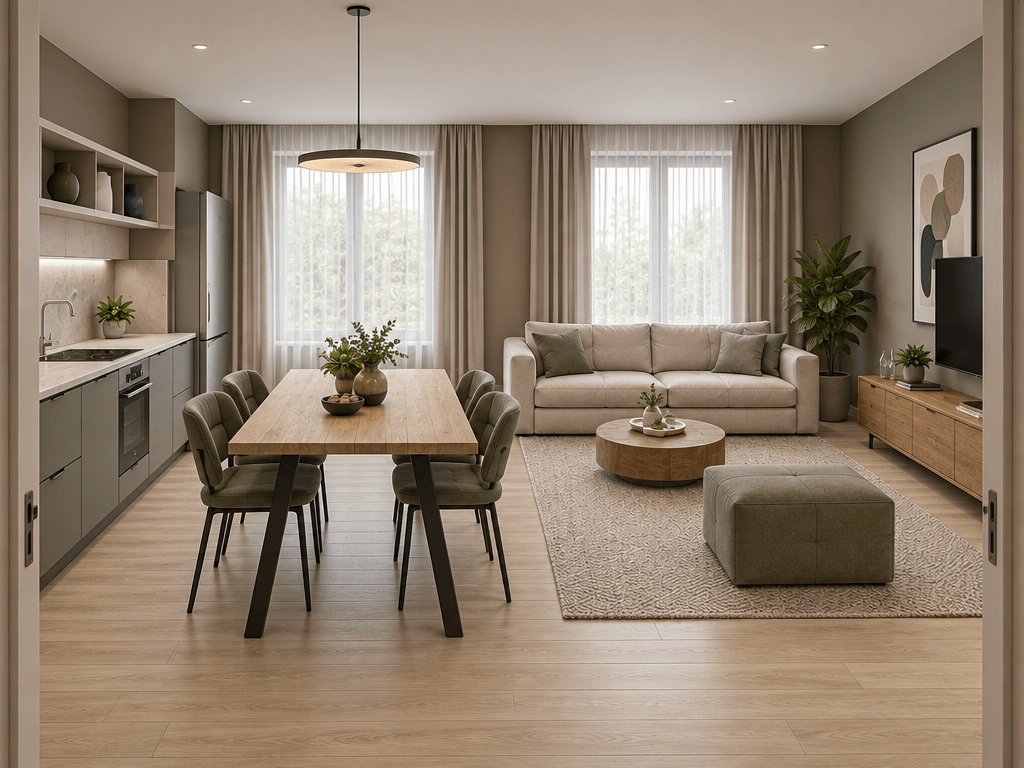 Interior design in Contemporary style — Living Room by GenRoom AI