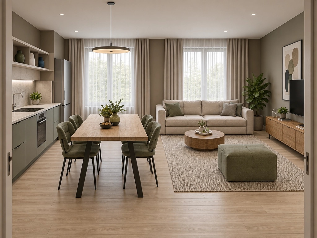 Interior design in Contemporary style — Living Room by GenRoom AI