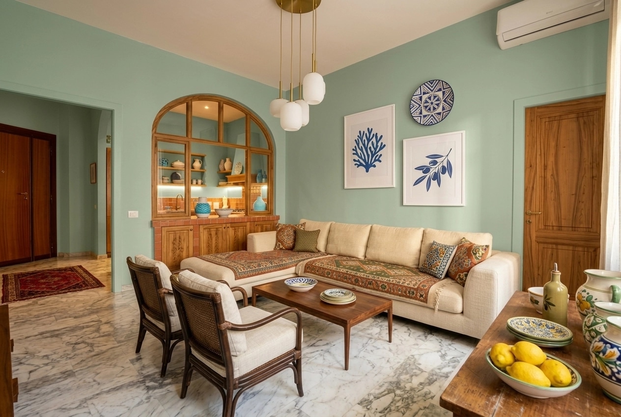 Interior design in Mediterranean style — Living Room by GenRoom AI