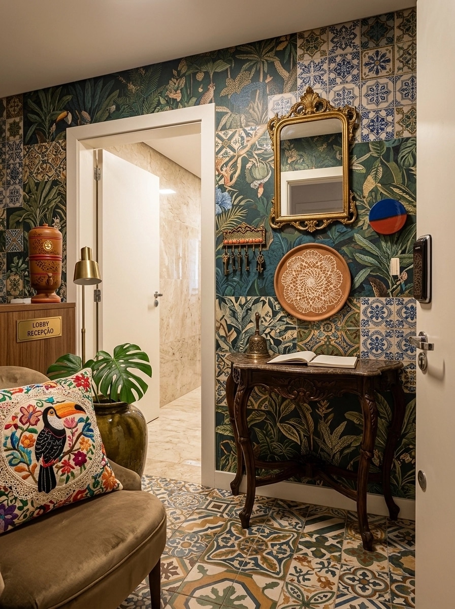Interior design in Maximalist style — lobby by GenRoom AI