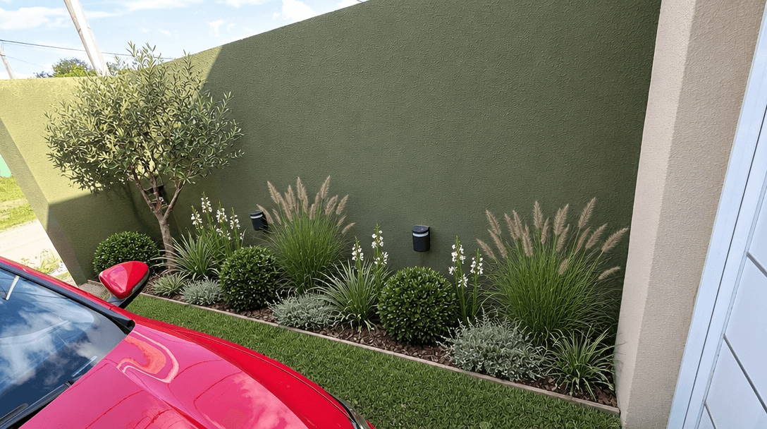 Design del paesaggio in stile Minimalist Yard — Giardino di GenRoom AI