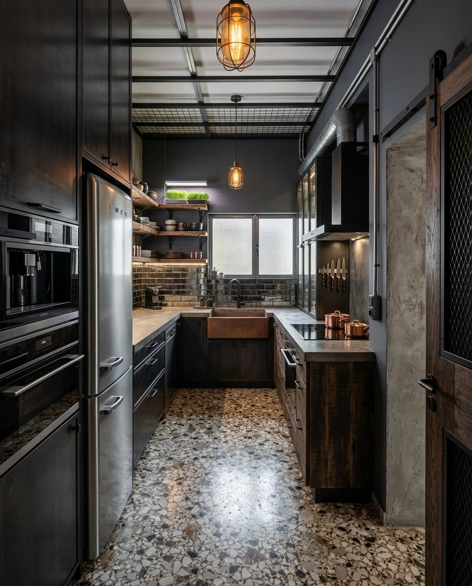 Interior design in Loft / Industrial style — Kitchen by GenRoom AI