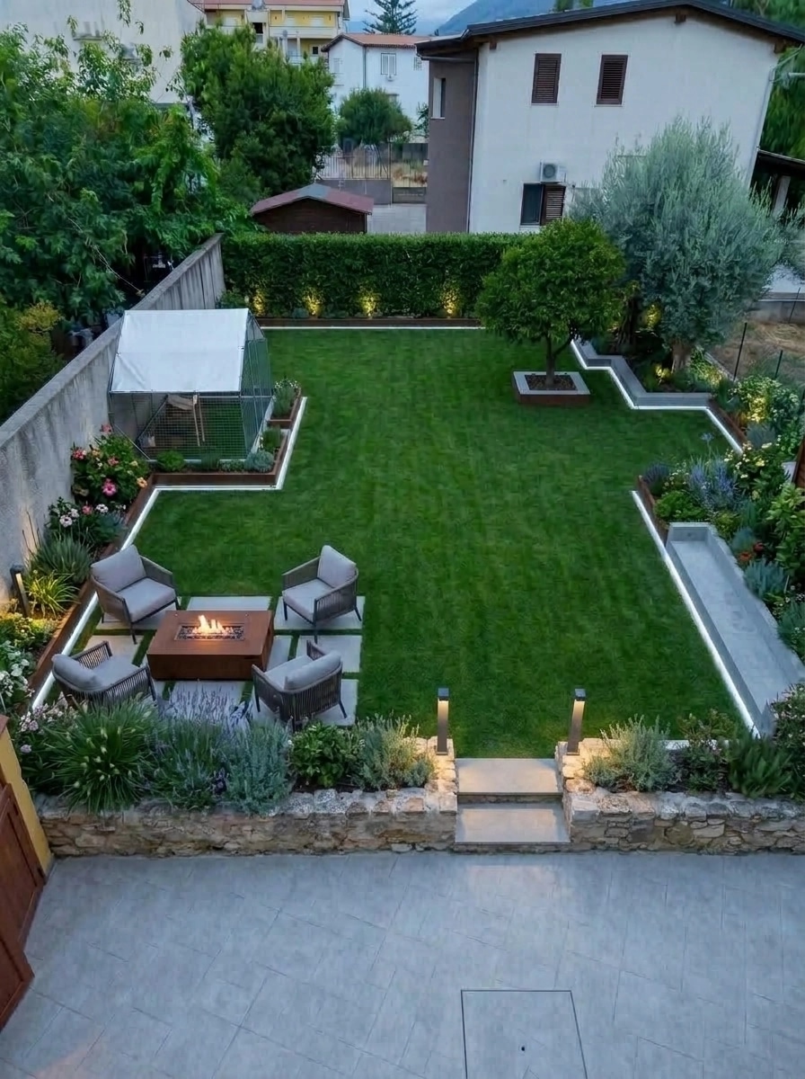 Landscape design in Contemporary Yard style — Yard by GenRoom AI