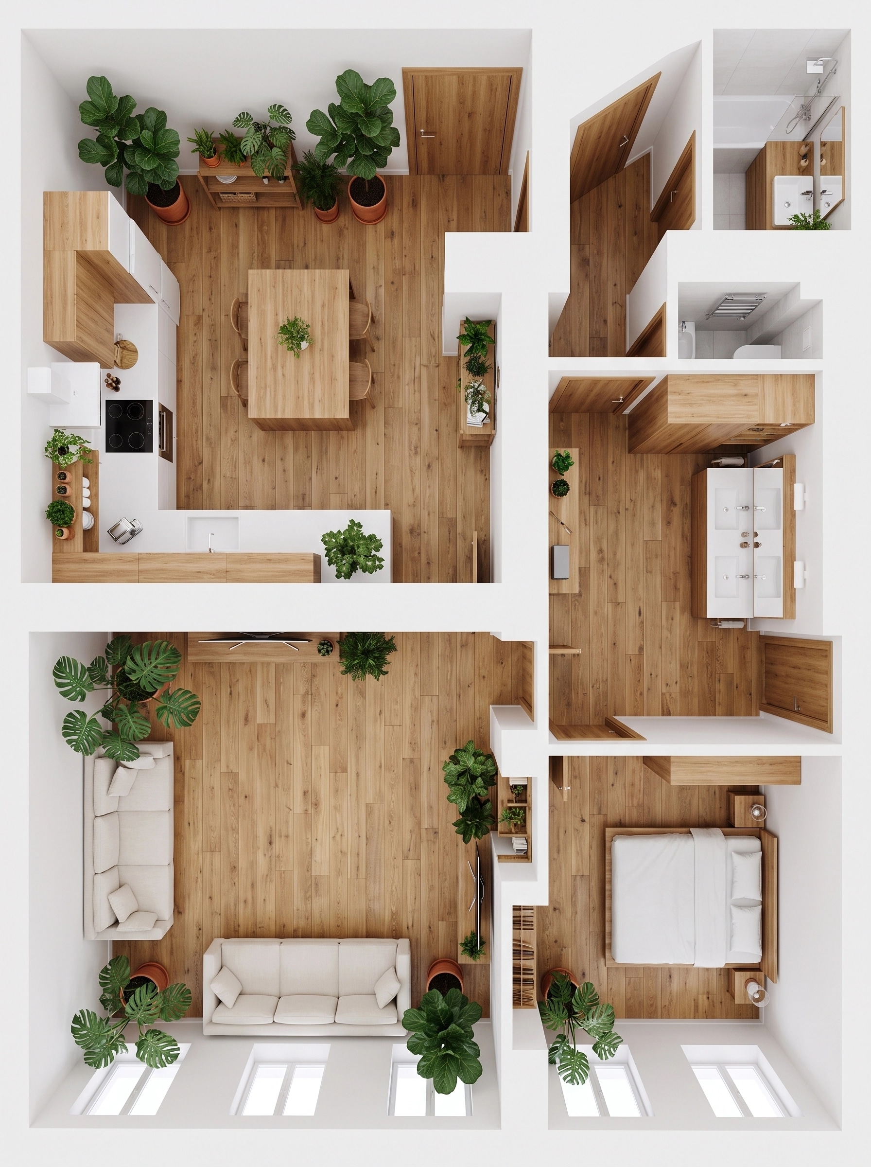Interior design in Contemporary style — Living Room by GenRoom AI