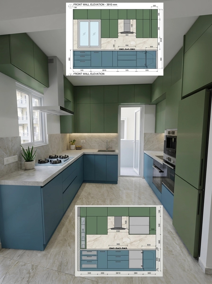 Minimalism Kitchen design — interior photo by GenRoom AI