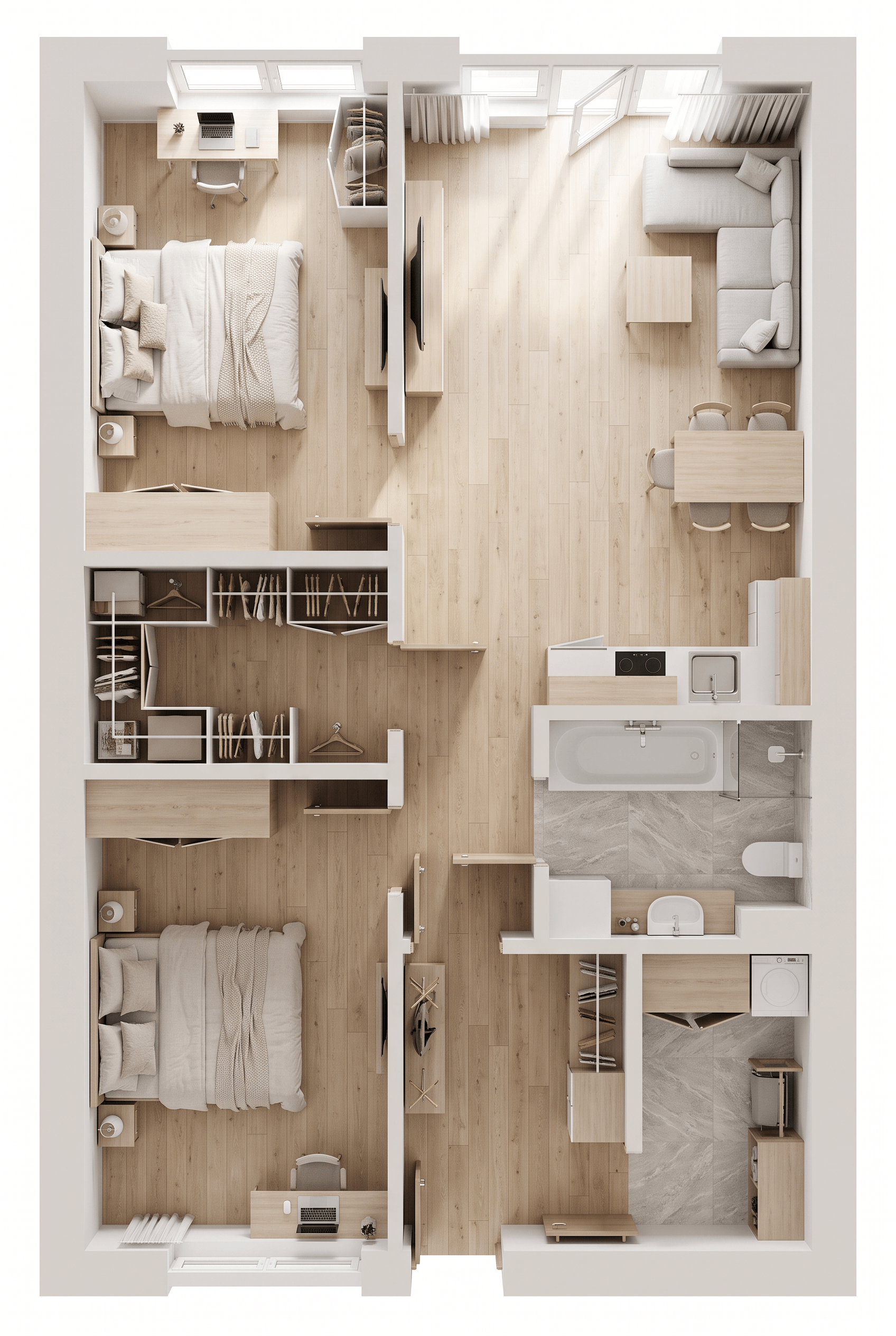 Interior design in Scandinavian style — Living Room by GenRoom AI