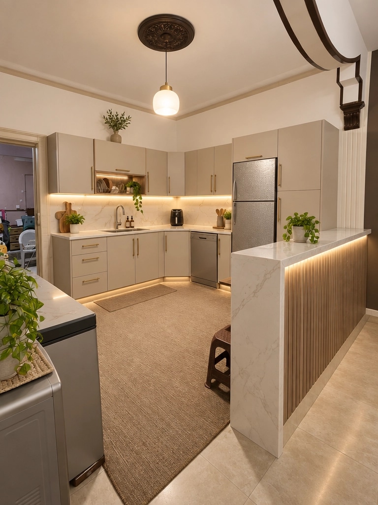 Minimalism Kitchen design — interior photo by GenRoom AI