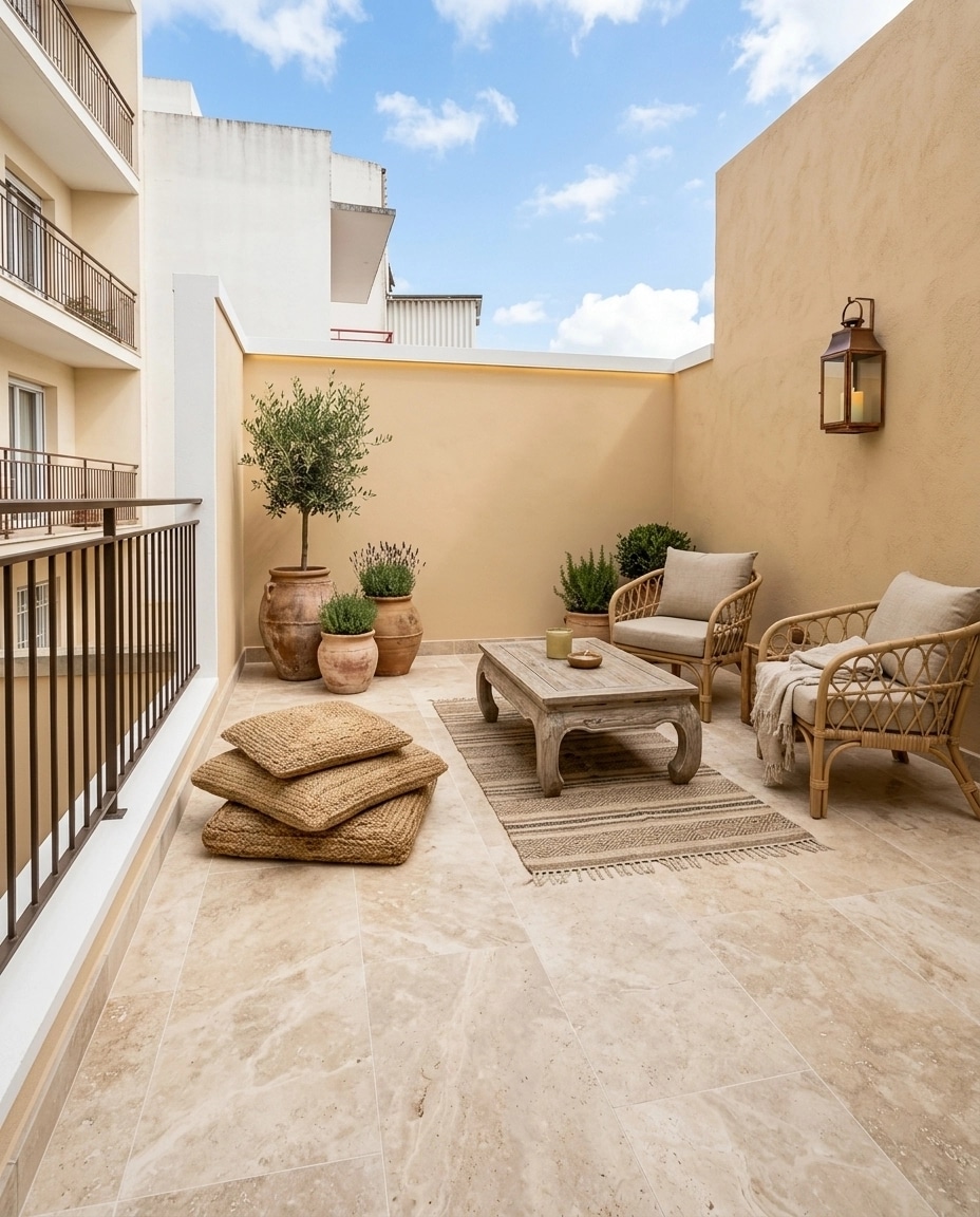 Interior design in Mediterranean style — terrace by GenRoom AI