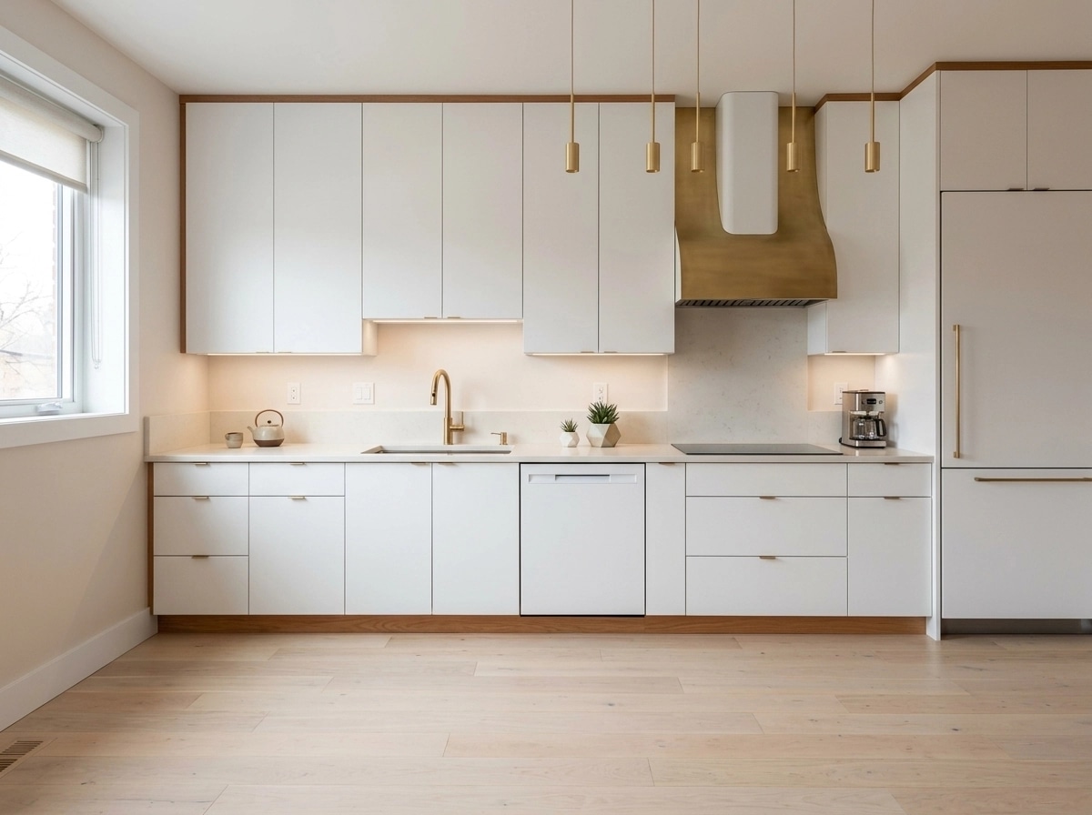Kitchen interior in Mid-Century Modern style — photo by GenRoom AI