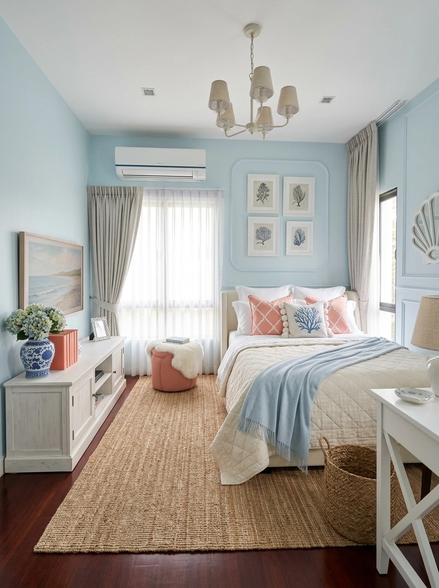 Interior design in Coastal / Hamptons style — Bedroom by GenRoom AI