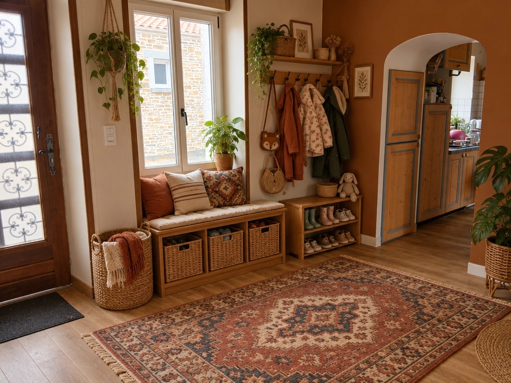 Interior design in Bohemian style — Hallway by GenRoom AI
