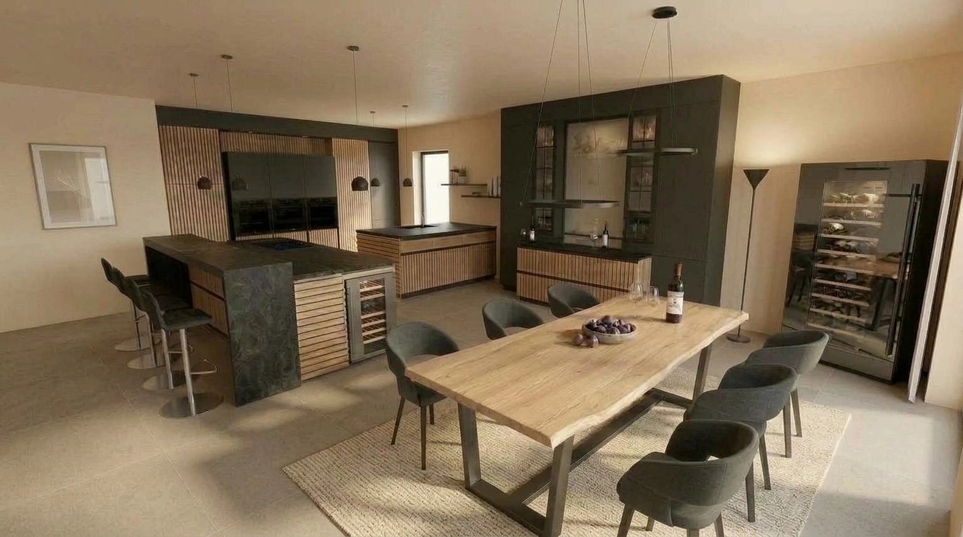 Kitchen interior in no_style style — photo by GenRoom AI