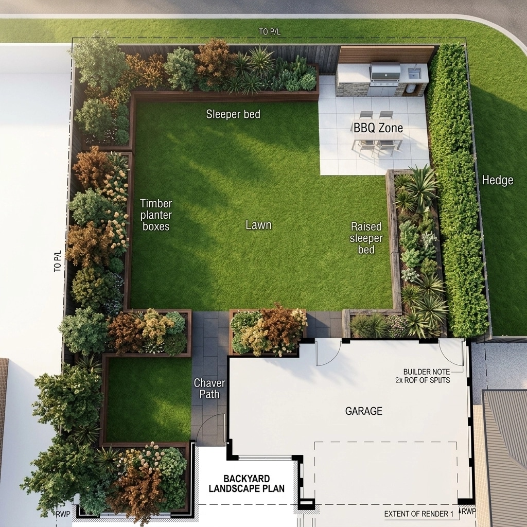 Yard design in no_style style — photo by GenRoom AI