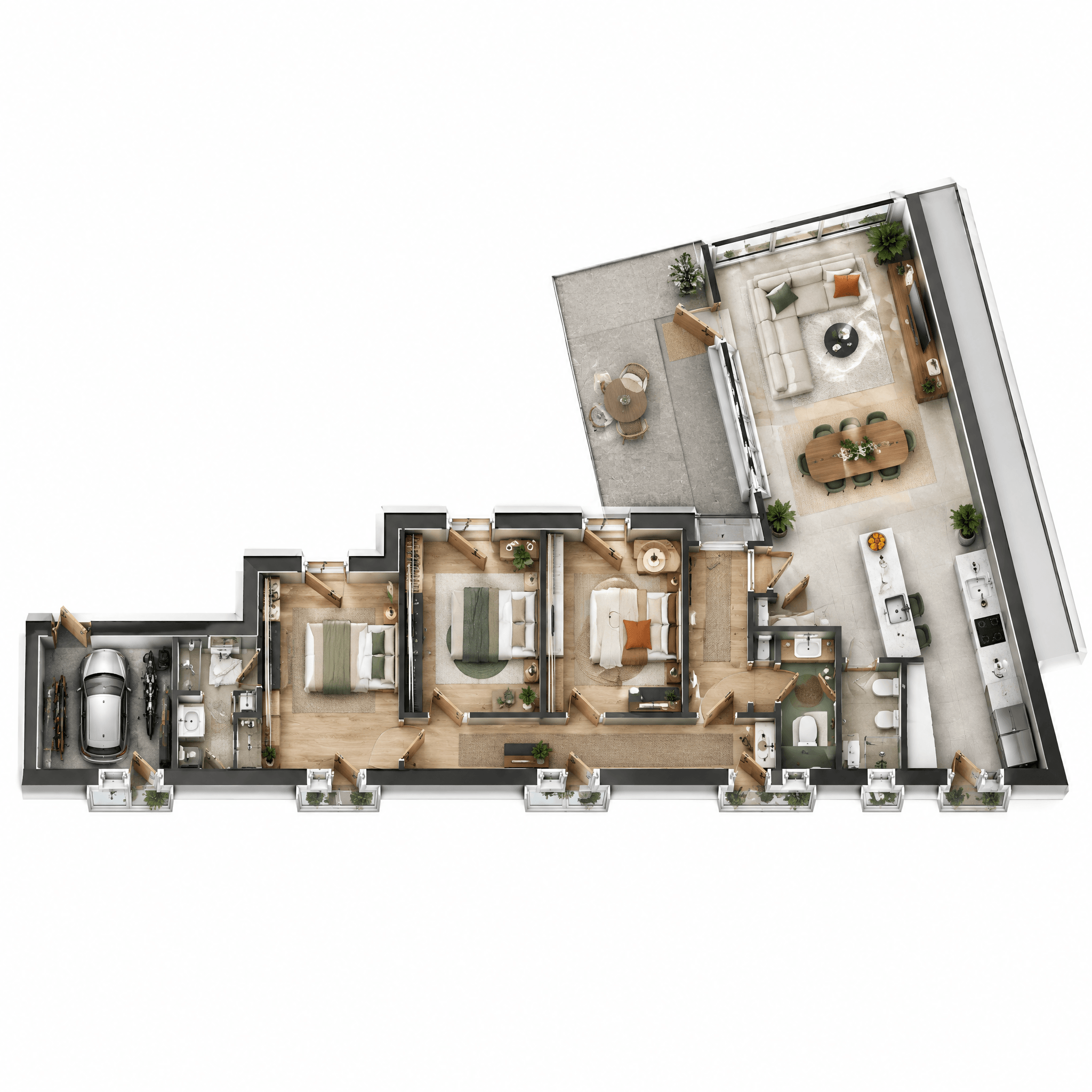 Interior design in Contemporary style — Living Room by GenRoom AI