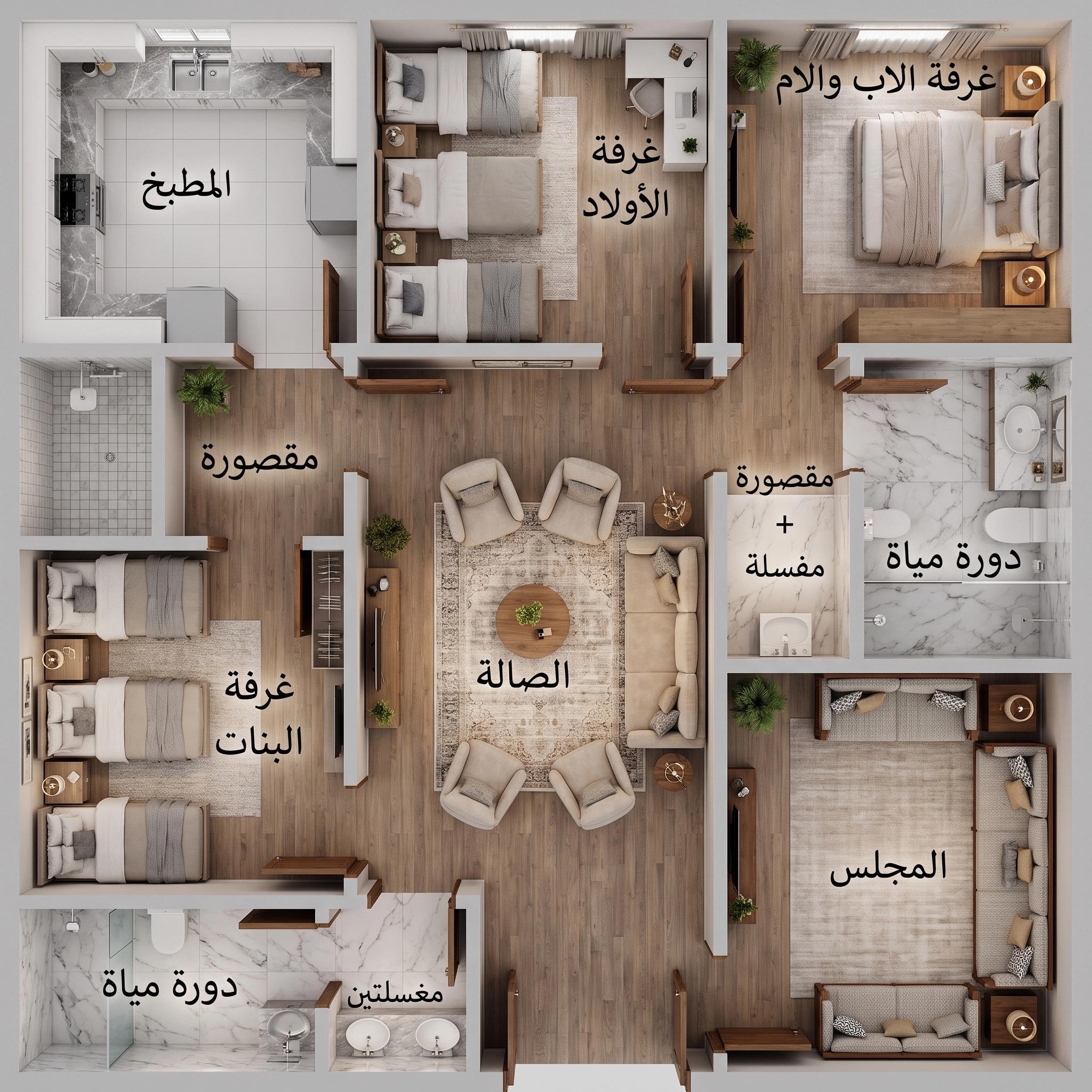 Transitional Living Room design — interior photo by GenRoom AI