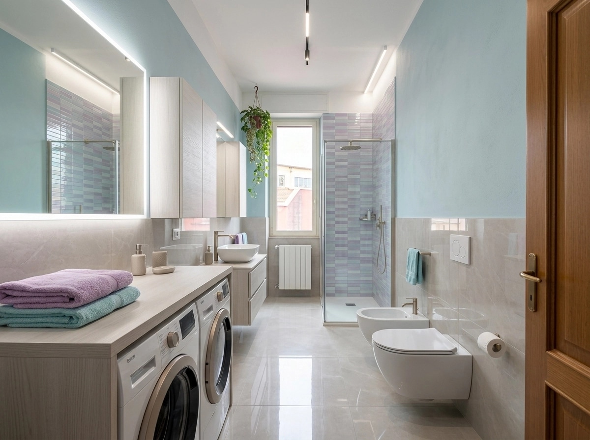 Bathroom interior in Contemporary style — photo by GenRoom AI