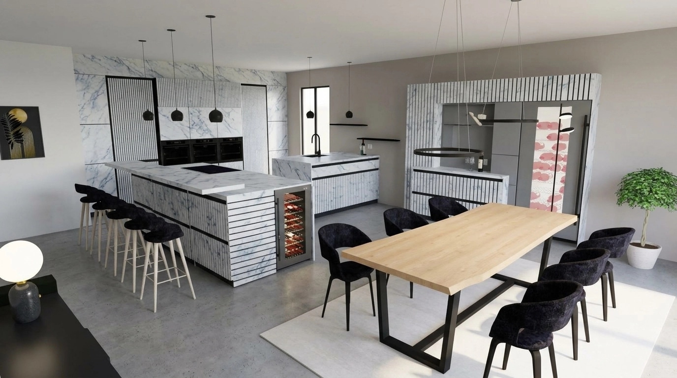 Kitchen interior in no_style style — photo by GenRoom AI