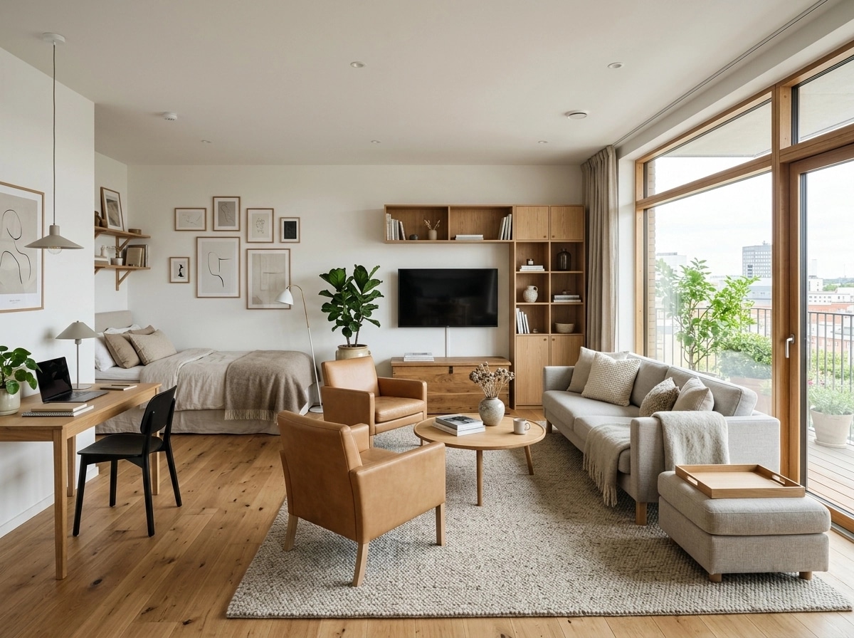 Interior design in Scandinavian style — Living Room by GenRoom AI