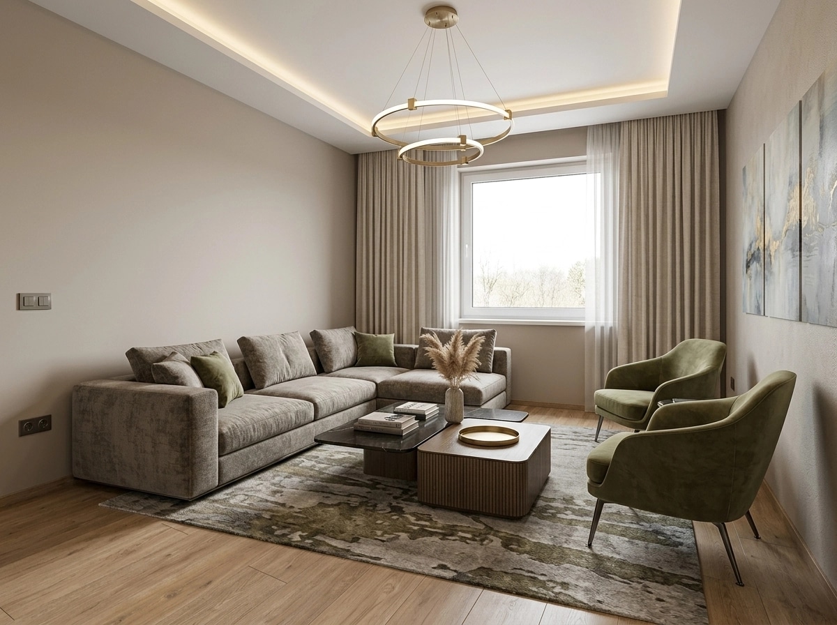 Interior design in Contemporary style — Living Room by GenRoom AI
