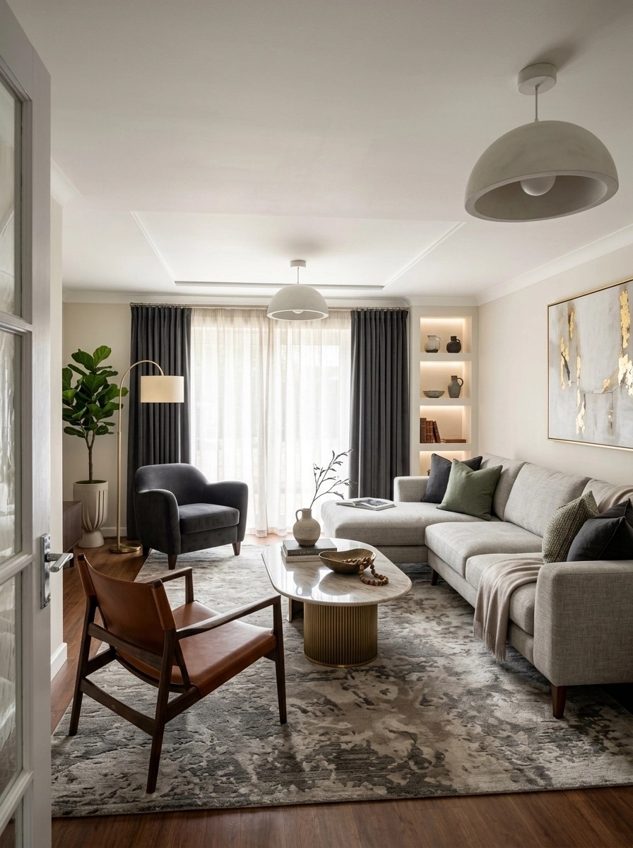 Interior design in Contemporary style — Living Room by GenRoom AI