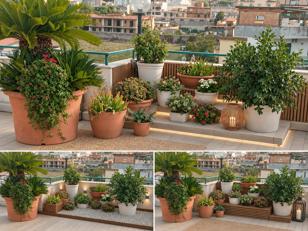Design del paesaggio in stile Minimalist Yard — Giardino di GenRoom AI