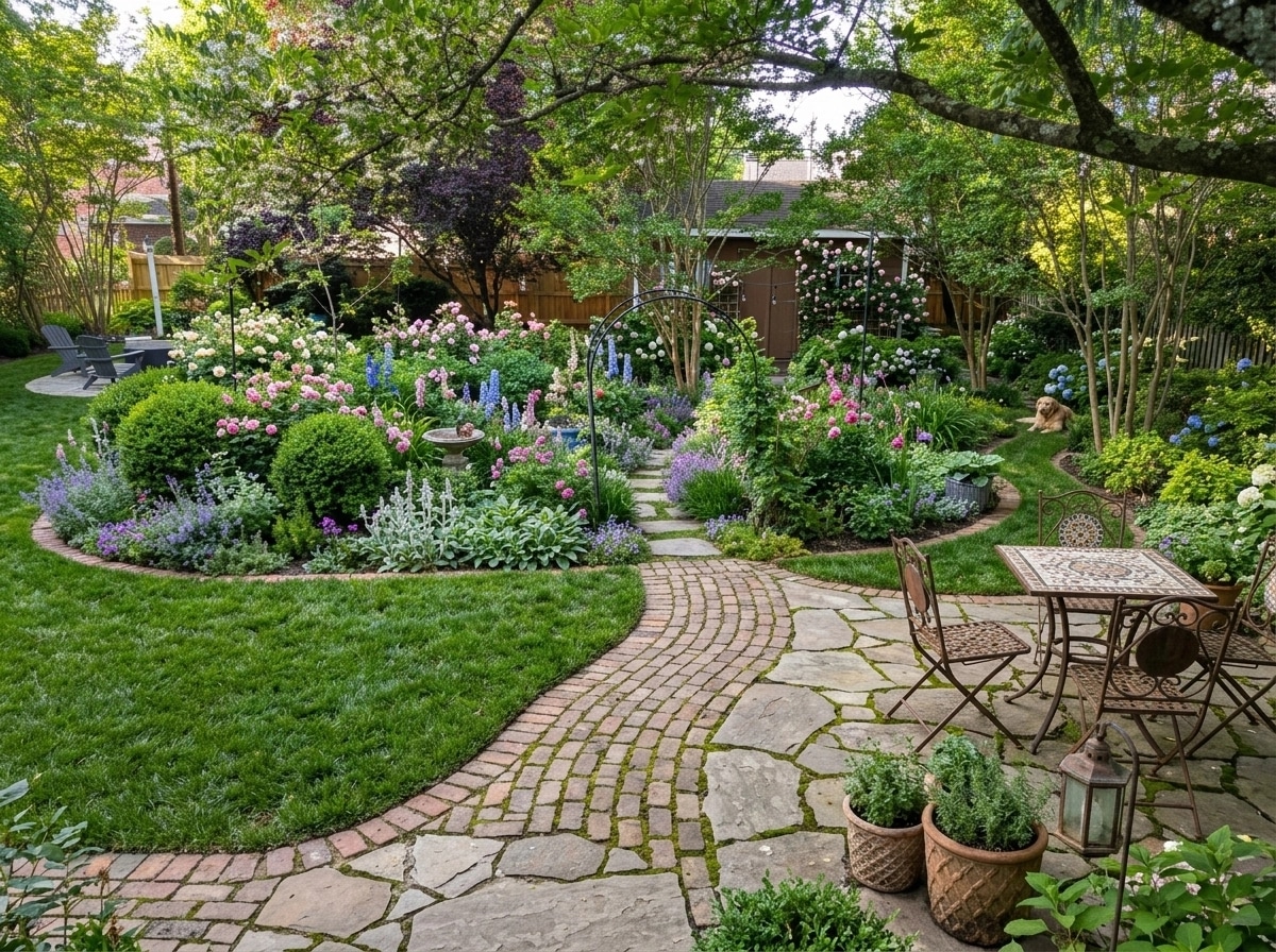 English Cottage Garden Yard design — yard photo by GenRoom AI