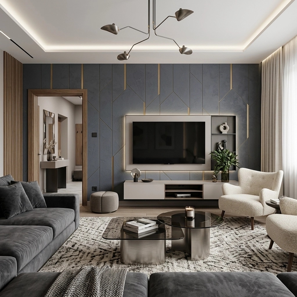 Interior design in Contemporary style — Living Room by GenRoom AI