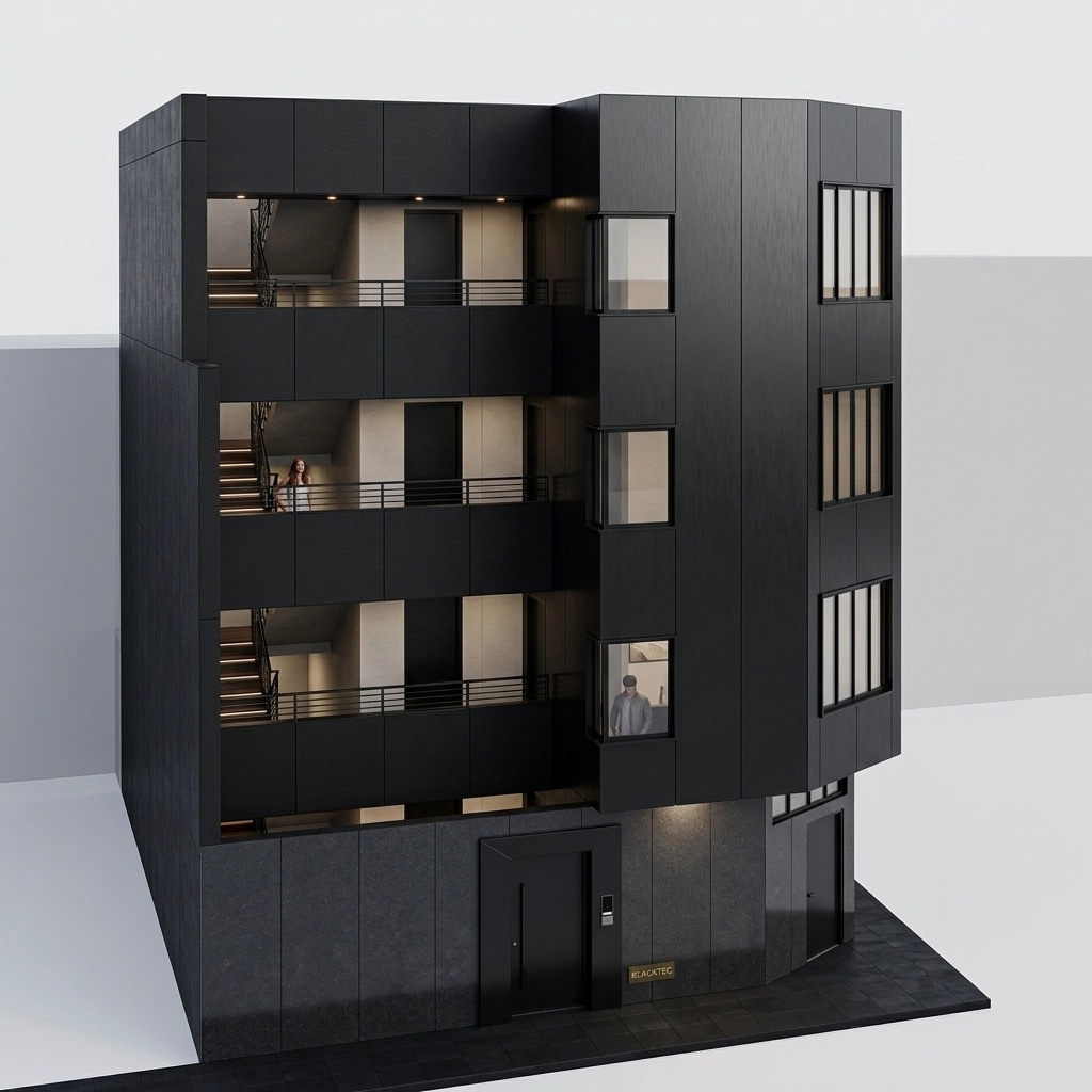Blacktec Facade Facade design — facade photo by GenRoom AI
