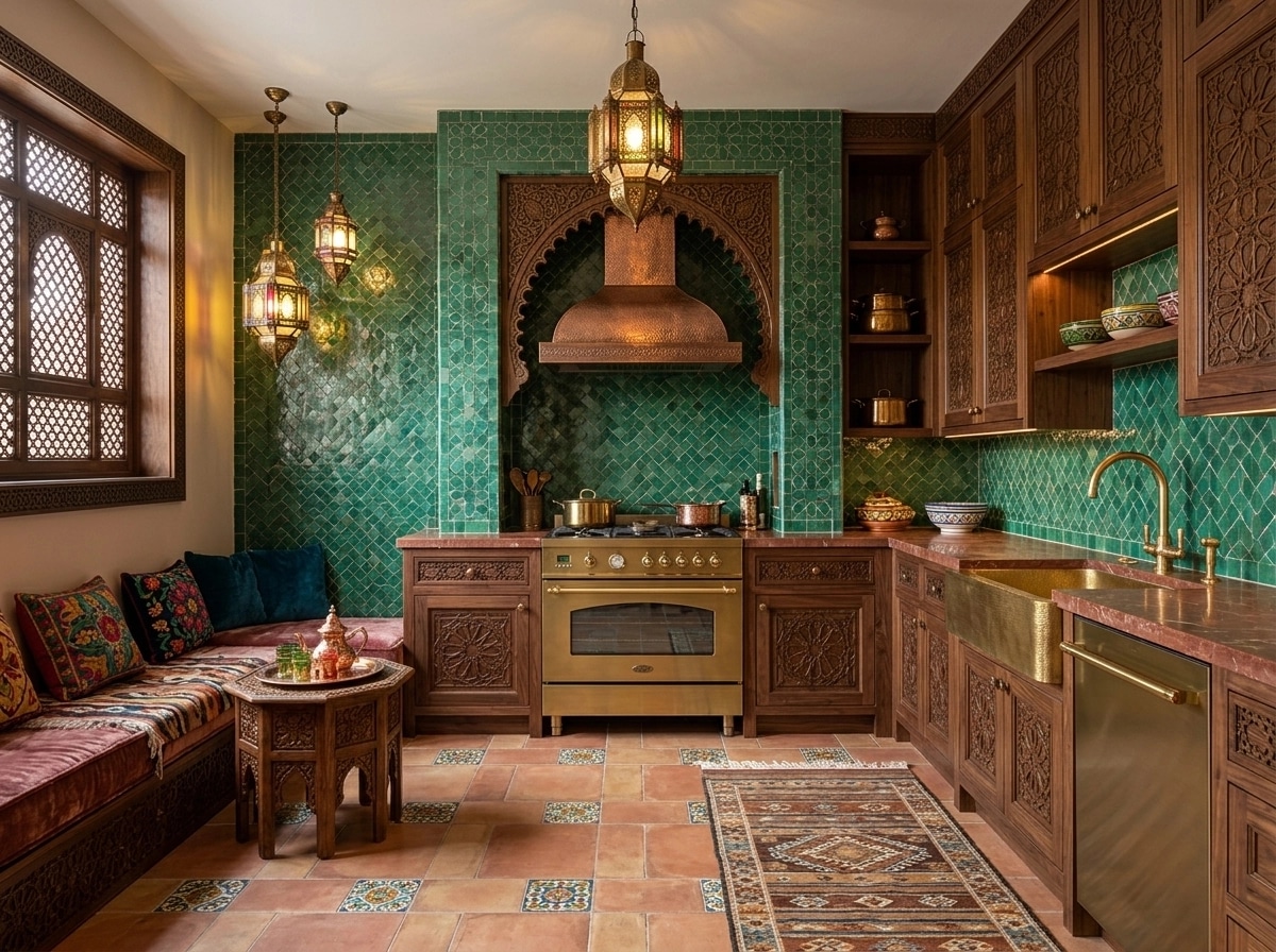Interior design in Arabian / Moroccan style — Kitchen by GenRoom AI