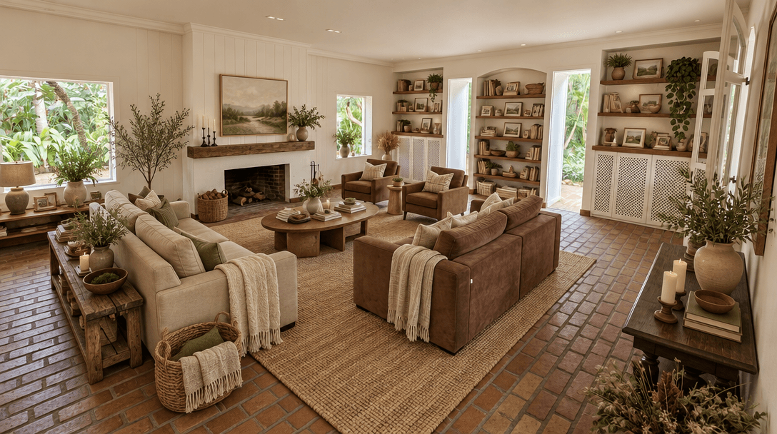 Interior design in Modern Farmhouse style — Living Room by GenRoom AI