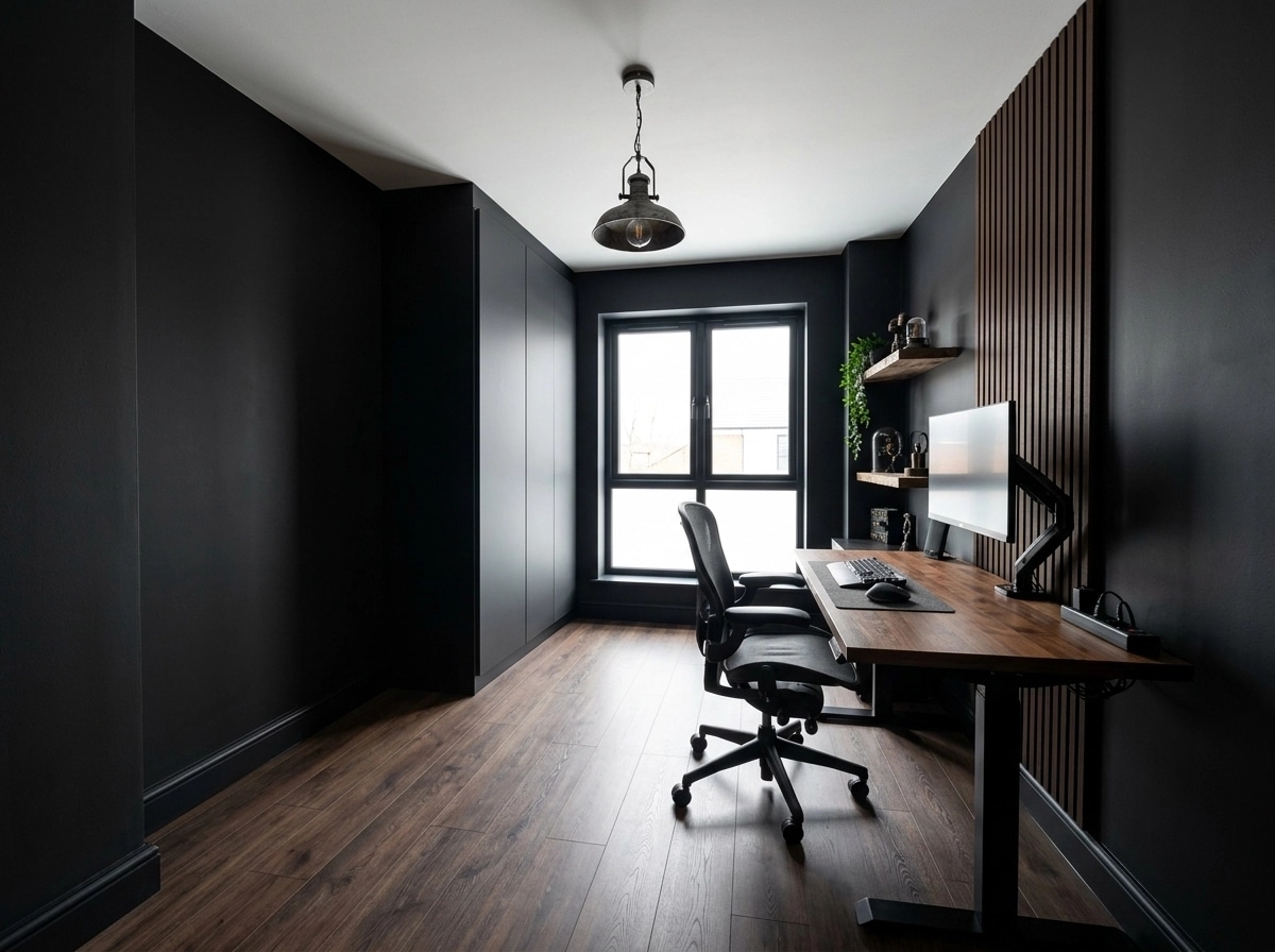 Design d'interni in stile Blacktec — home_office di GenRoom AI