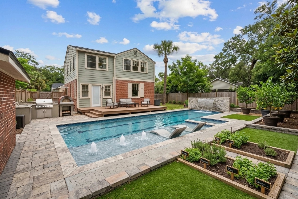 Yard design in no_style style — photo by GenRoom AI