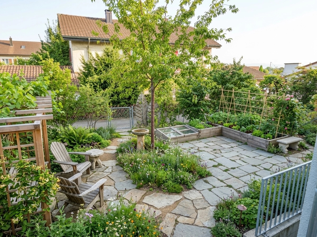 Landscape design in Eco Natural Garden style — Yard by GenRoom AI